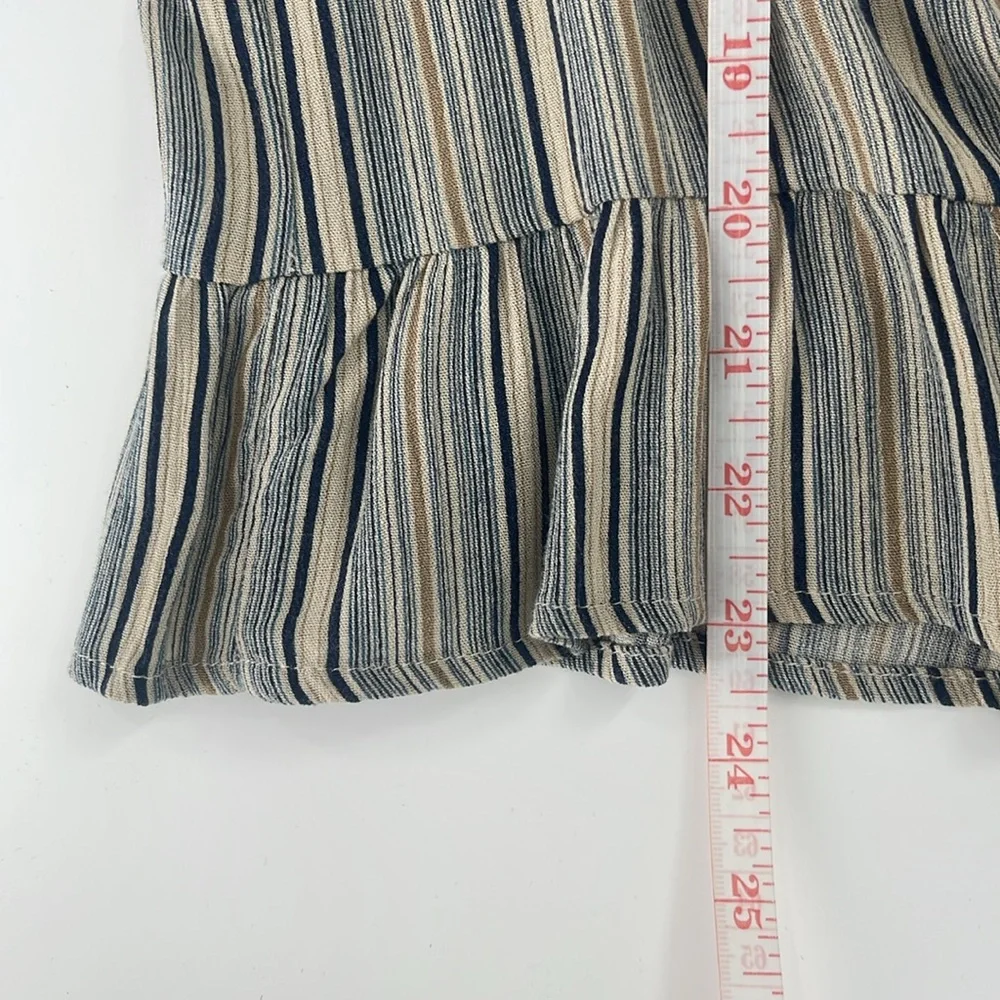 Striped Ruffle Sleeve Top - Picture 6 of 7